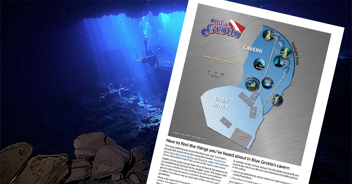 Download your own Blue Grotto Cavern map Blue Grotto Dive Resort Download your own Blue Grotto Cavern map Blue Grotto Dive Resort